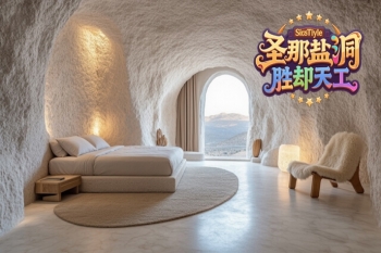 深圳仿真山洞盐疗房酒店带着很多不同的细节语言