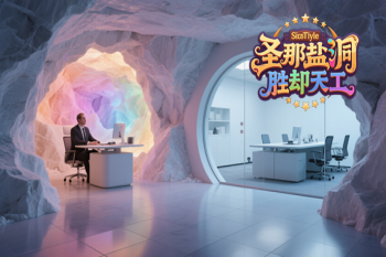 青岛轻奢f小复式盐疗屋办公区 牛马打工时也有舒心空间啦