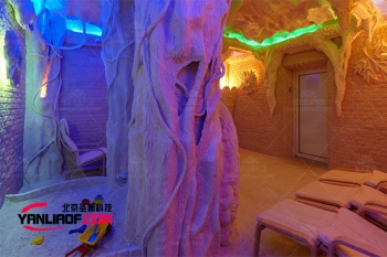 福建仿真洞穴盐疗屋里的美景浑然天成 流体质感太赞了