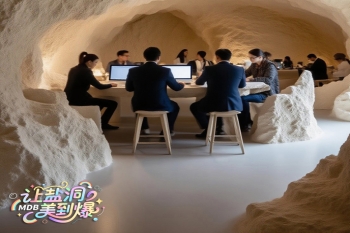 某种程度上来说盐疗屋办公室是一种健康养生理念