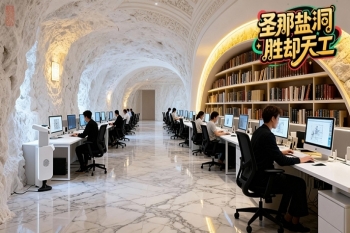 广东盐洞办公区轻盈舒适非常有趣 充满神秘感